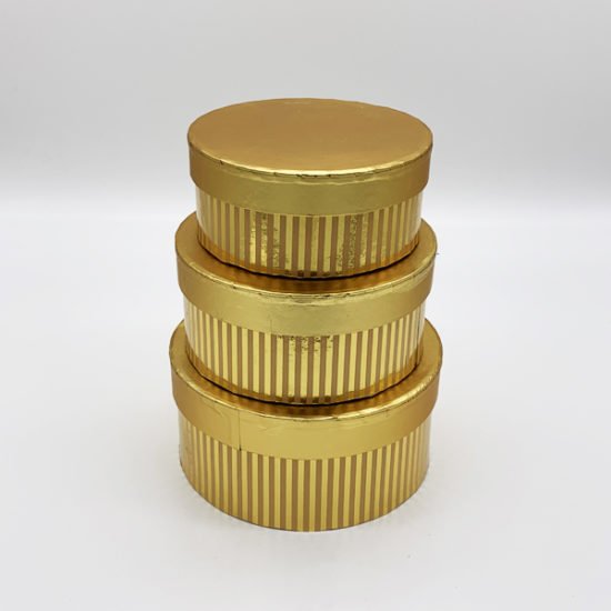 Коробка круглая золото К-248 уп.-3шт.-3.55.
