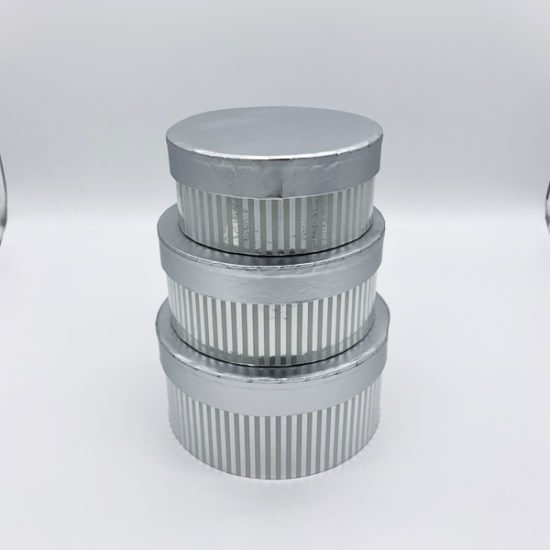 Коробка круглая серебро К-248а уп.-3шт.