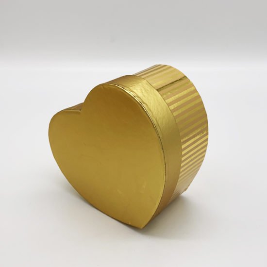 Коробка сердце золото К-246а.